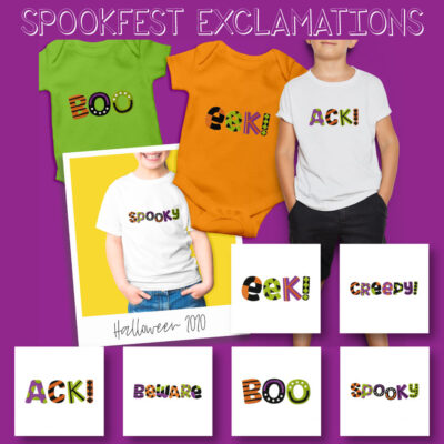 Halloween Week Day 2 - Spookfest Exclamations Embroidery Design Pack