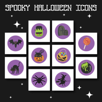 Halloween Week Day 3 - Spooky Halloween Icons Embroidery Design Pack