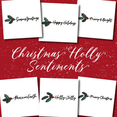 Christmas Week Day 2 - Holly Sentiments Embroidery Design Pack