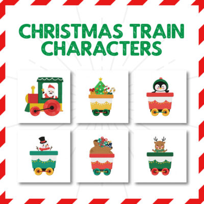 Christmas Week Day 3 - Christmas Train Characters Embroidery Design Pack