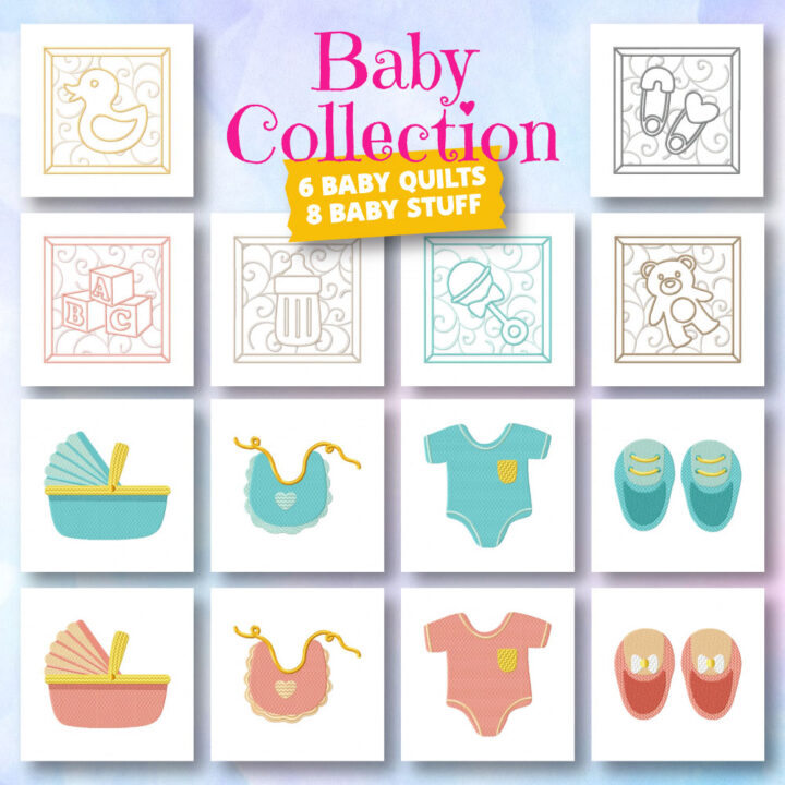 14 Baby Collection Embroidery Design Pack