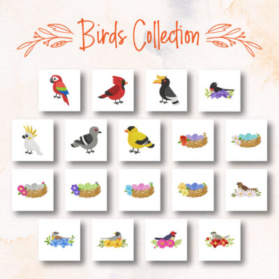 18 Birds Collection Embroidery Design Pack