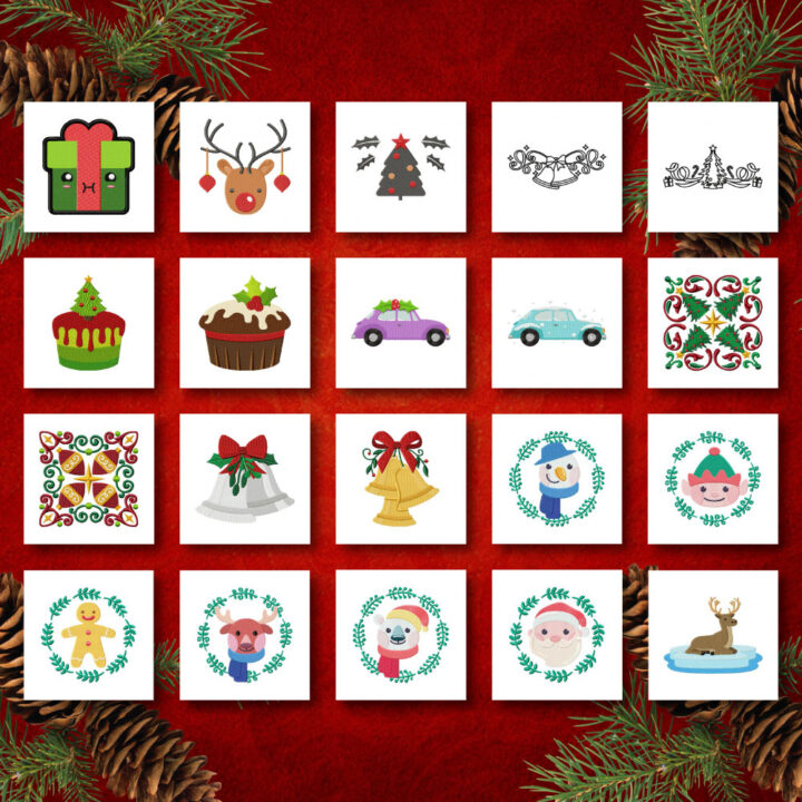 75 Joyful Christmas Embroidery Design Pack - Image 2