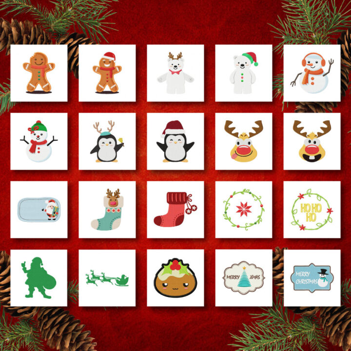 75 Joyful Christmas Embroidery Design Pack - Image 3
