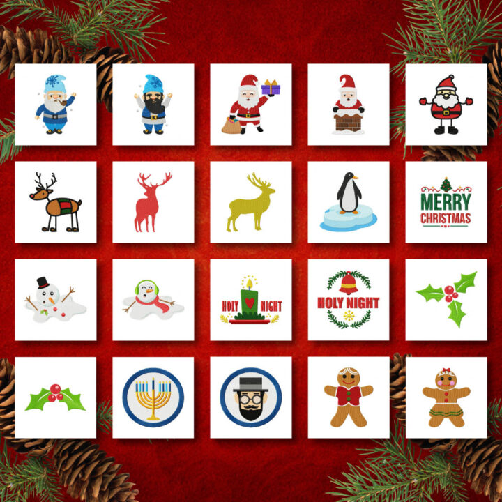 75 Joyful Christmas Embroidery Design Pack - Image 4
