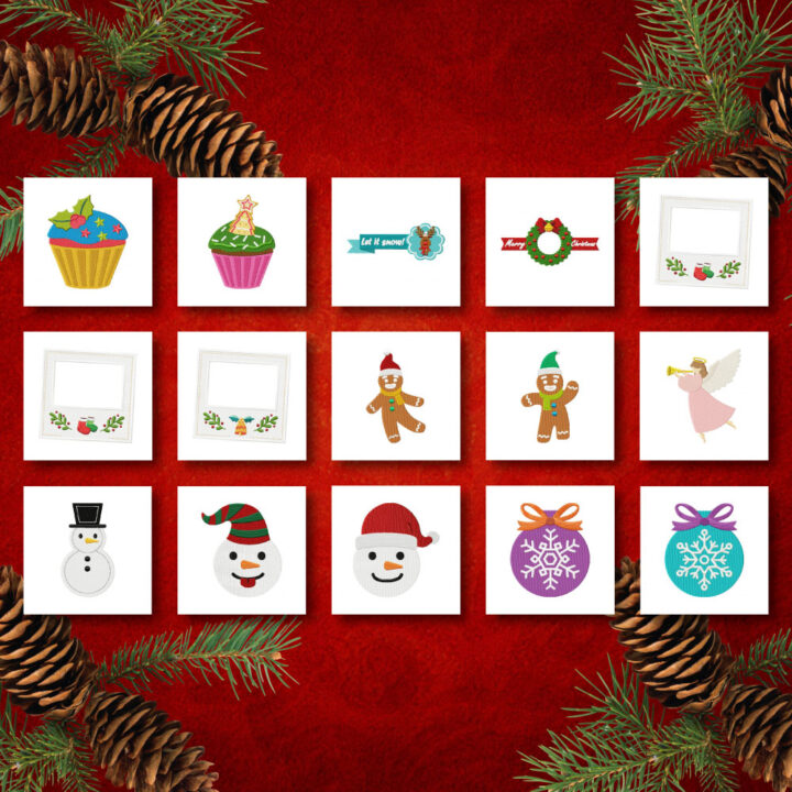 75 Joyful Christmas Embroidery Design Pack - Image 5