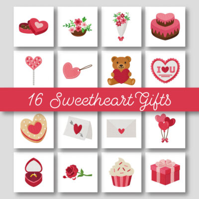 16 Sweetheart Gifts Embroidery Design Pack