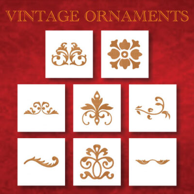 8 Vintage Ornaments Embroidery Design Pack