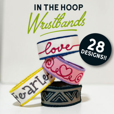 In The Hoop Wristbands Pack of 28