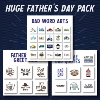 33 Huge Father's Day Embroidery Design Pack