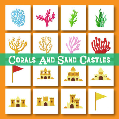 16 Corals And Sand Castles Embroidery Design Pack