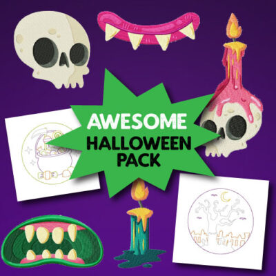 20 Awesome Halloween Pack Embroidery Design Pack