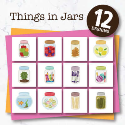 12 Things In A Jar Stitched Embroidery Design Pack