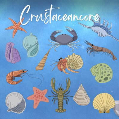 15 Crustaceancore Stitched Embroidery Design Pack