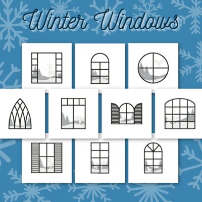 10 Winter Windows Stitched Embroidery Design Pack