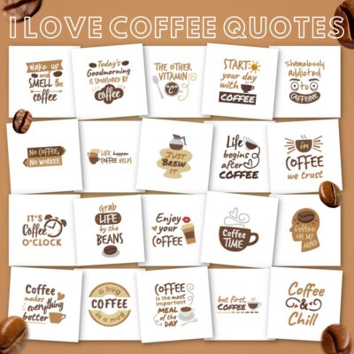 I Love Coffee Quotes Embroidery Designs 20 Designs Included