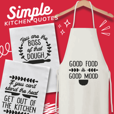Simple Kitchen Quotes Stitched Embroidery Designs 12 Designs Included