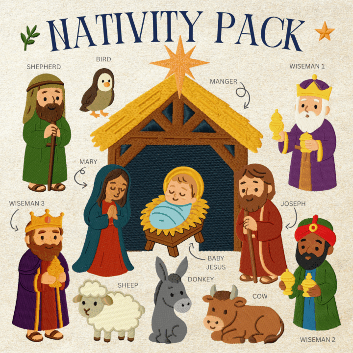 Nativity Design Pack 17 Machine Embroidery Designs Included!