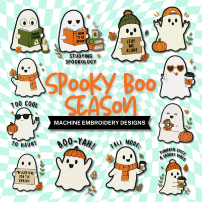 Cozy Boo Season 12 Stitched Machine Embroidery Designs Included!
